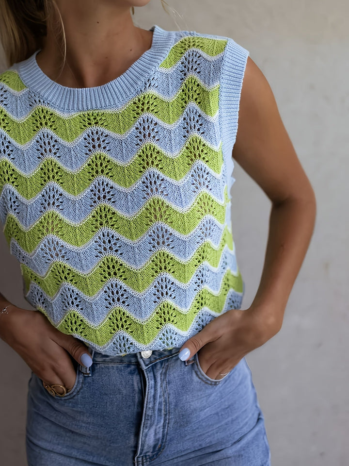 Trendy summer top in knit look | Buy 1, get 1 free - StrickGlow-S-The Livary