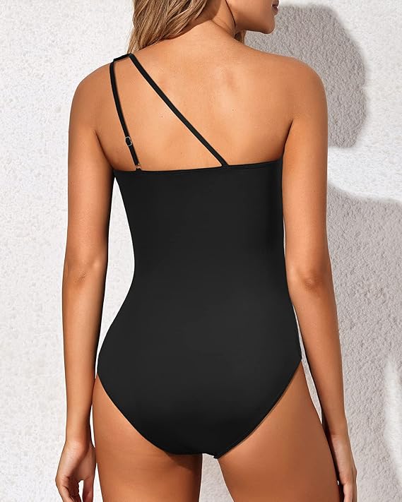 Trendy & Stylish One-Shoulder Swimsuit for Women – Daria-Leopard print-S-The Livary