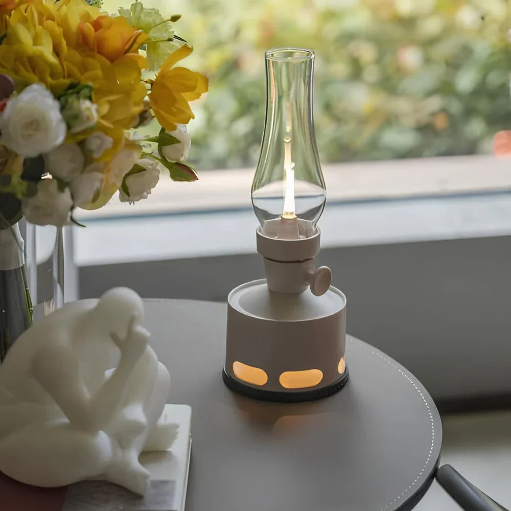 Rechargeable Vintage LED Lantern - LumaLantern-Green-The Livary