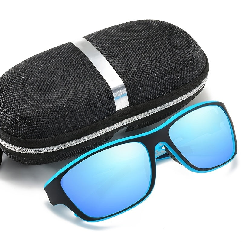 Sporty men's sunglasses with polarized lenses & UV400 protection – Vayron-Black-The Livary
