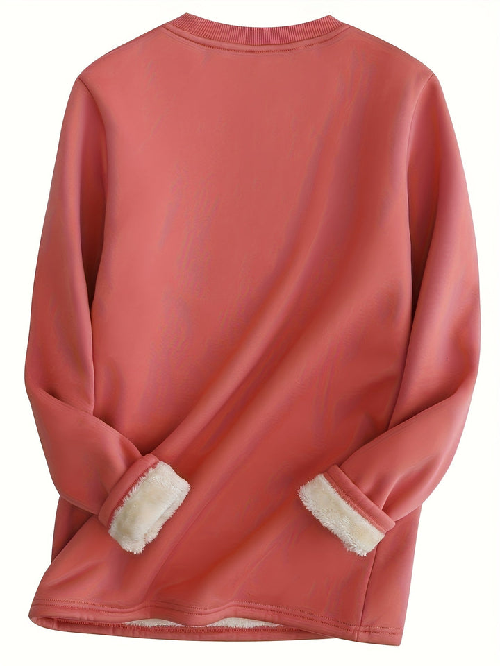 Comfy Fleece Sweatshirt - Liona-Pink-S-The Livary