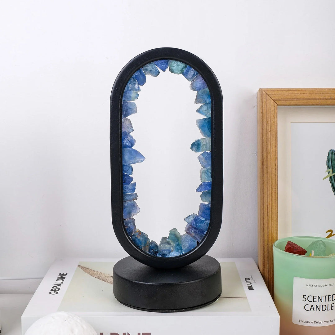 Handmade Amethyst Lamp - Serenith-Amethyst Raw Black-The Livary