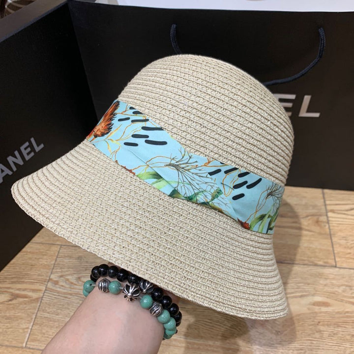 Summer sunhat with bow and wide brim – ShadeRibbon-Beige-One size fits all-The Livary