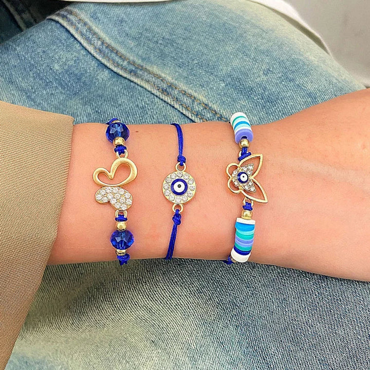 Evil Eye Partner Bracelets - Elif-Butterfly-The Livary