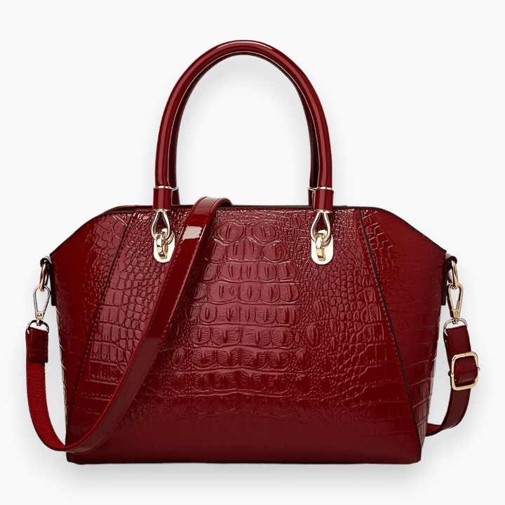 Luxury Ladies Tote Bag - Celeste-Bordeaux red-The Livary