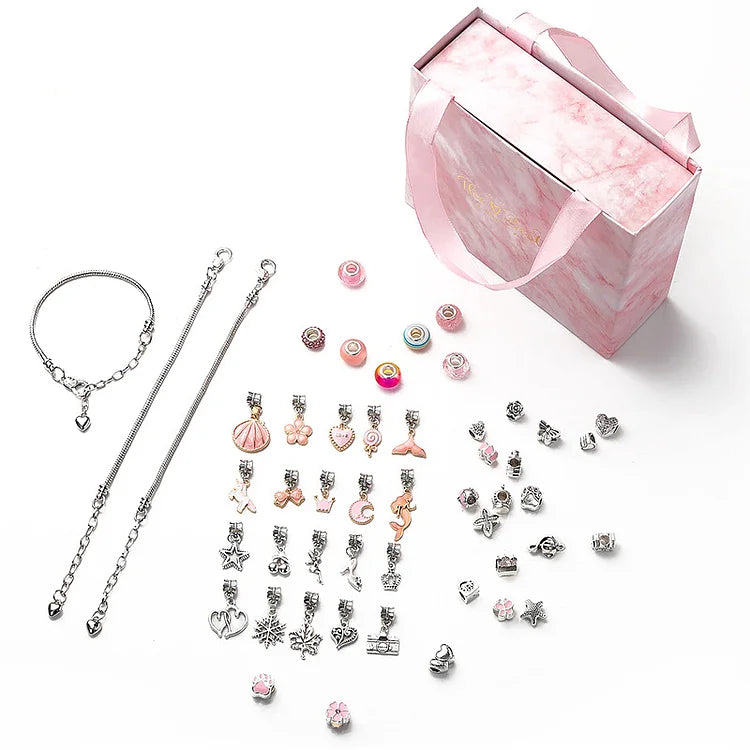 DIY Christmas Themed Bracelet Set - Luna-Pink-The Livary