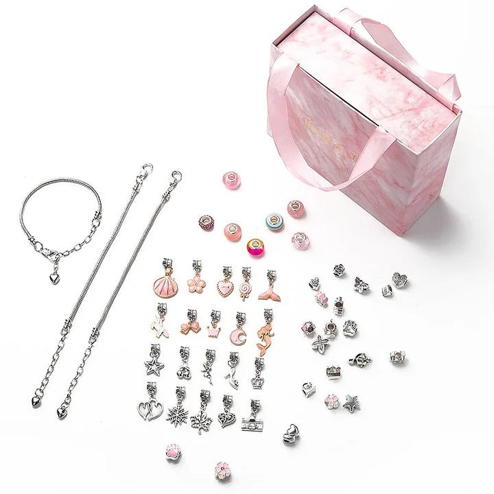 DIY Christmas Themed Bracelet Set - Luna-Pink-The Livary