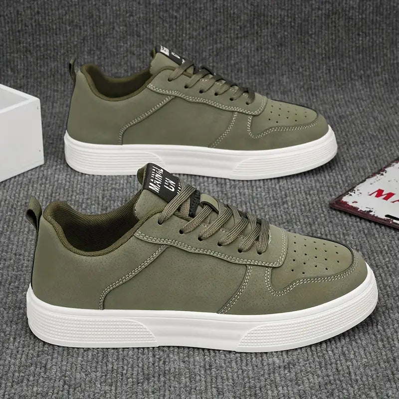 Men's hiking shoes made of suede leather with comfort sole & style – Marco-Green-6-The Livary