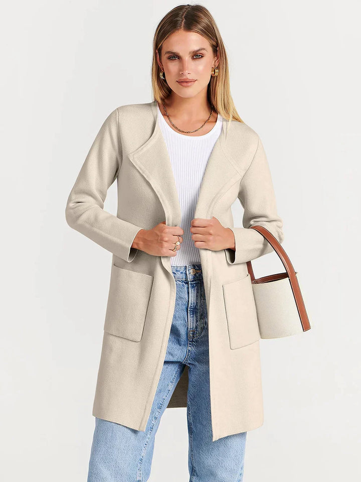 Stylish Ladies' Cardigan - Djamila-Brown-S (36)-The Livary