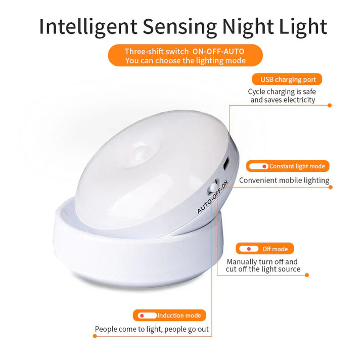 Smart Motion Sensor Night Light - Elara-White-The Livary