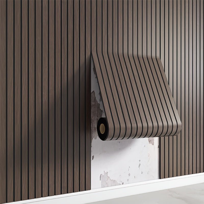 3D Self-adhesive Wall Panels with Realistic Wood Appearance - Wallvera-Dark brown-1 roll-The Livary