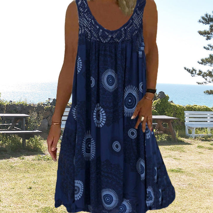 Sleeveless Summer Dress – Miranda | Airy & Comfortable-Dark blue-S-The Livary