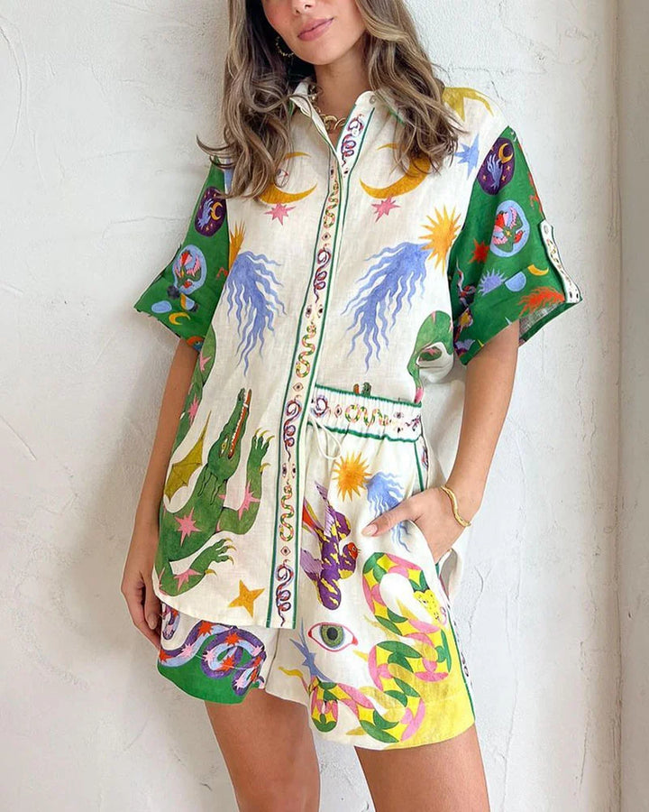 Two-piece summer set for ladies with colour and comfort – Mira-S-The Livary