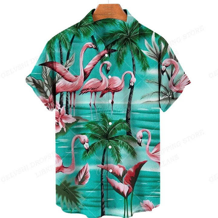Tropical 3D Flamingo Shirt – Kai-B-S-The Livary