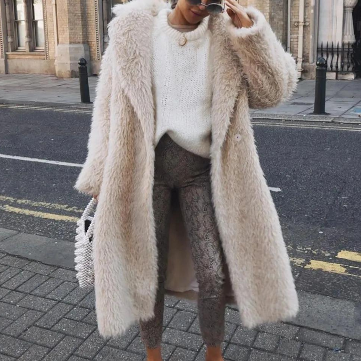 Gariela - Comfy Long Teddy Coat-XS-The Livary