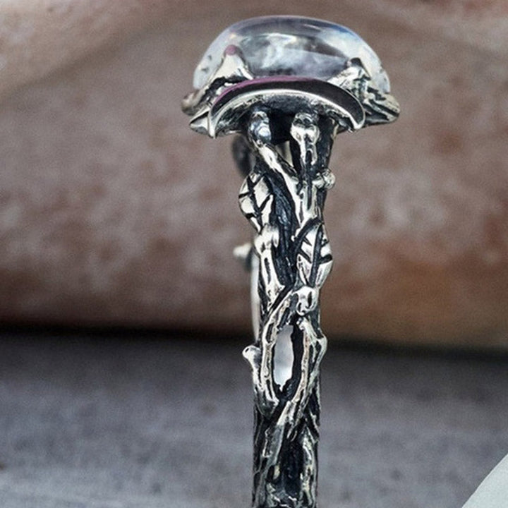 Stylish Moonstone Statement Ring - Iris-Moon-2.01 in-The Livary
