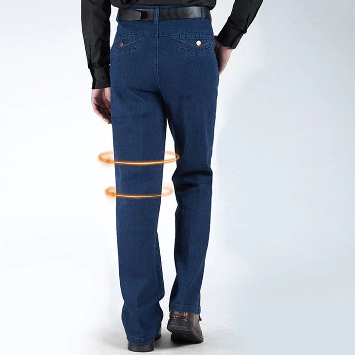 Men's High Waist Straight Leg Jeans – Tobias-Light blue-30WX30L (50-60kg)-The Livary