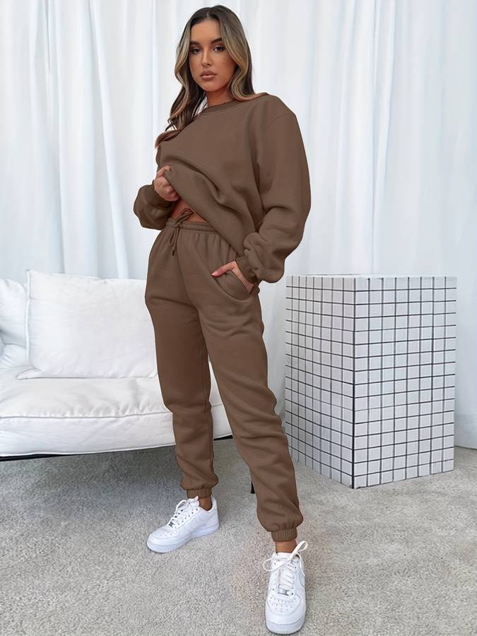Stylish and Comfortable Women's Tracksuit - Emma-Brown-S-The Livary