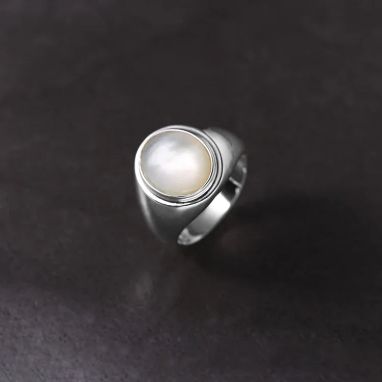 Pinctada Albina Silver Ring - Isla-5-The Livary