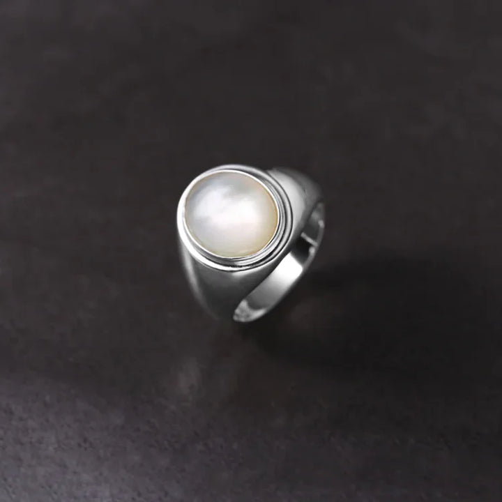 Pinctada Albina Silver Ring - Isla-5-The Livary