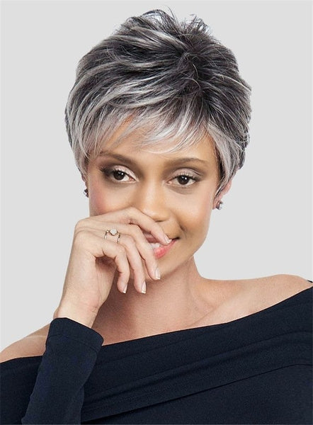 Quick Clip-in Hair Extensions for Short Hair – Zuri-Gray-The Livary