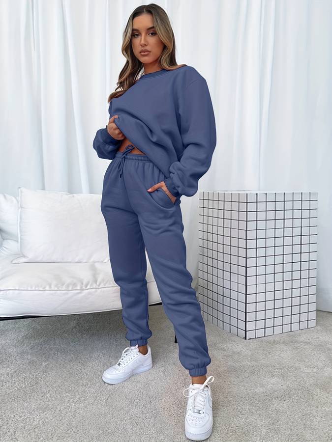 Stylish and Comfortable Women's Tracksuit - Emma-Dark blue-S-The Livary