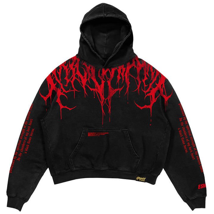 Oversized Heavy Hoodie with Print – Damon-S-The Livary
