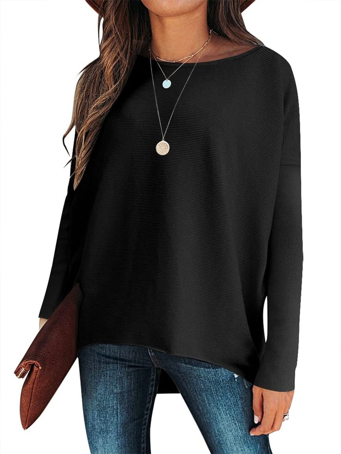 Oversized Ladies Sweater - Sophie-S-Black-The Livary