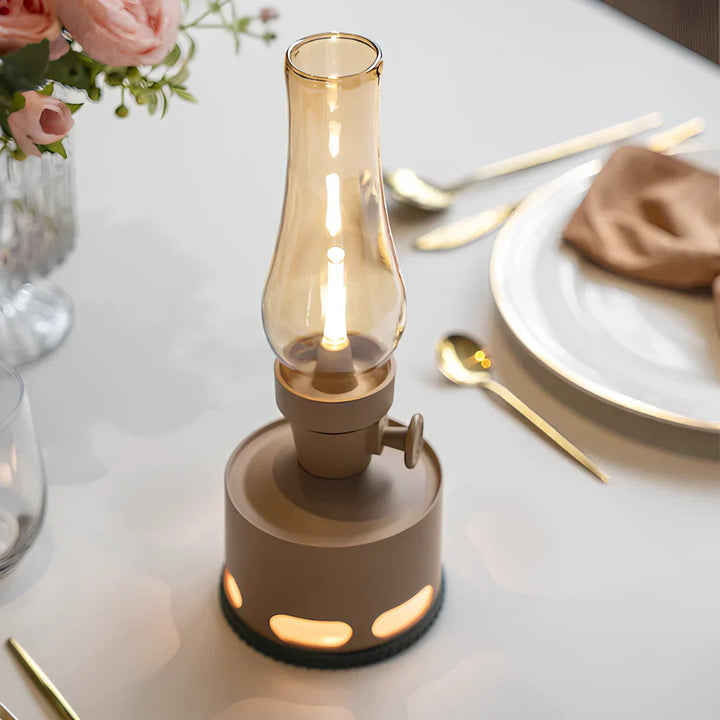 Rechargeable Vintage LED Lantern - LumaLantern-Khaki-The Livary