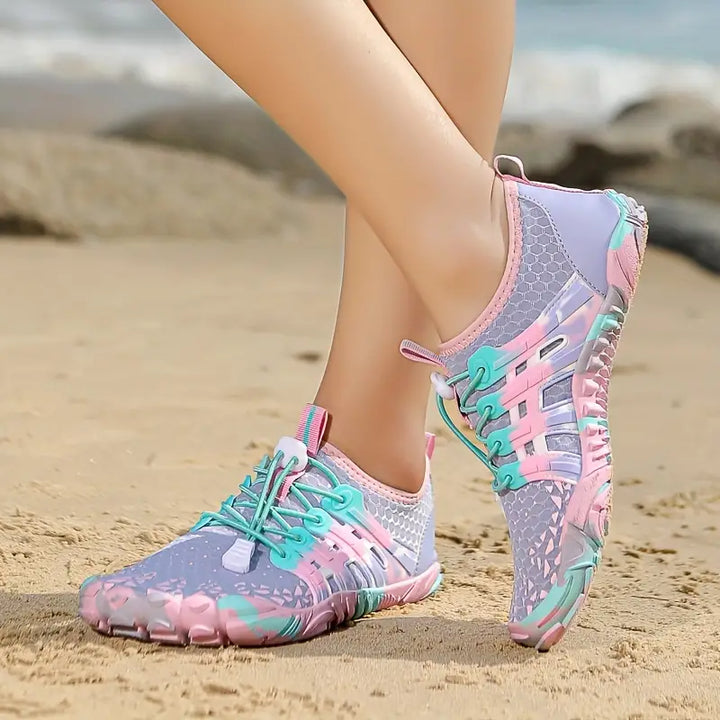 Ladies Barefoot Water Shoes - WaveFlex-Lavender-2.5-The Livary