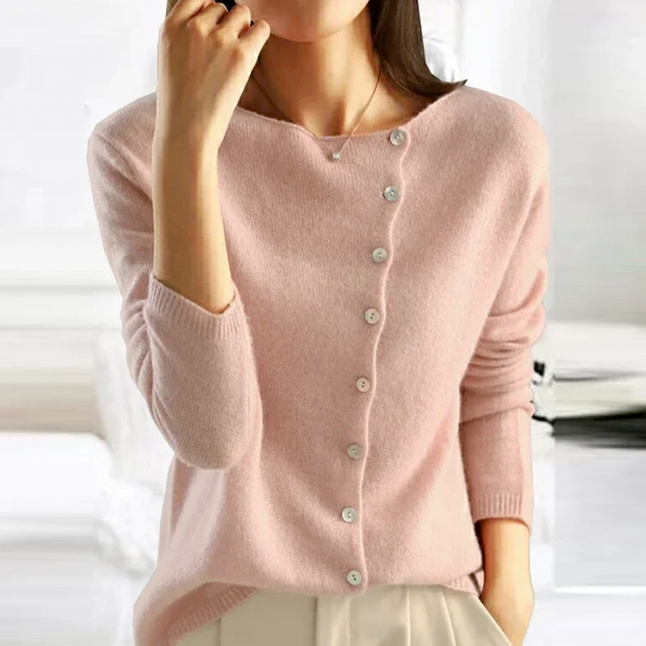 Trendy Women's Sweater with V-Neck - Sienna-Rose-XS-The Livary