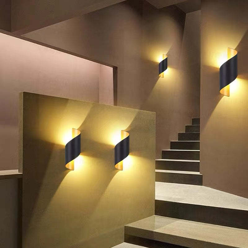 Modern Spiral LED Wall Light - TwistLight-Small-White-The Livary