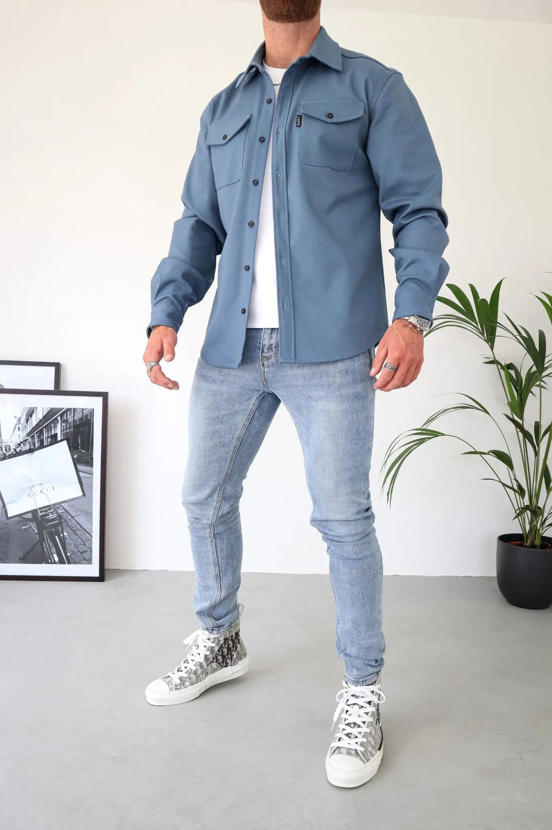 Modern Shirt Jacket for Men – Elias-Blue-S-The Livary