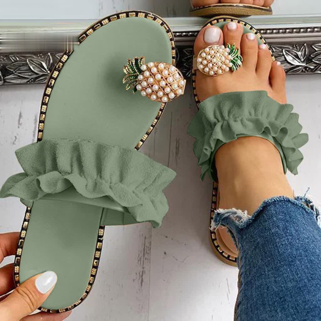 Trendy summer shoes with comfort sole – Lina-Green-2.5-The Livary