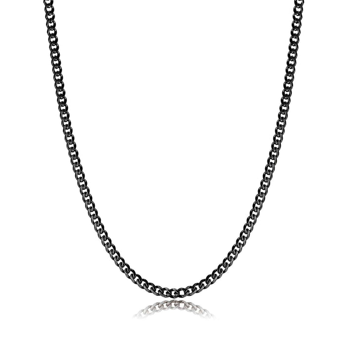 Stylish Cuban Link Necklace - Noah-Black-0.12 in-The Livary