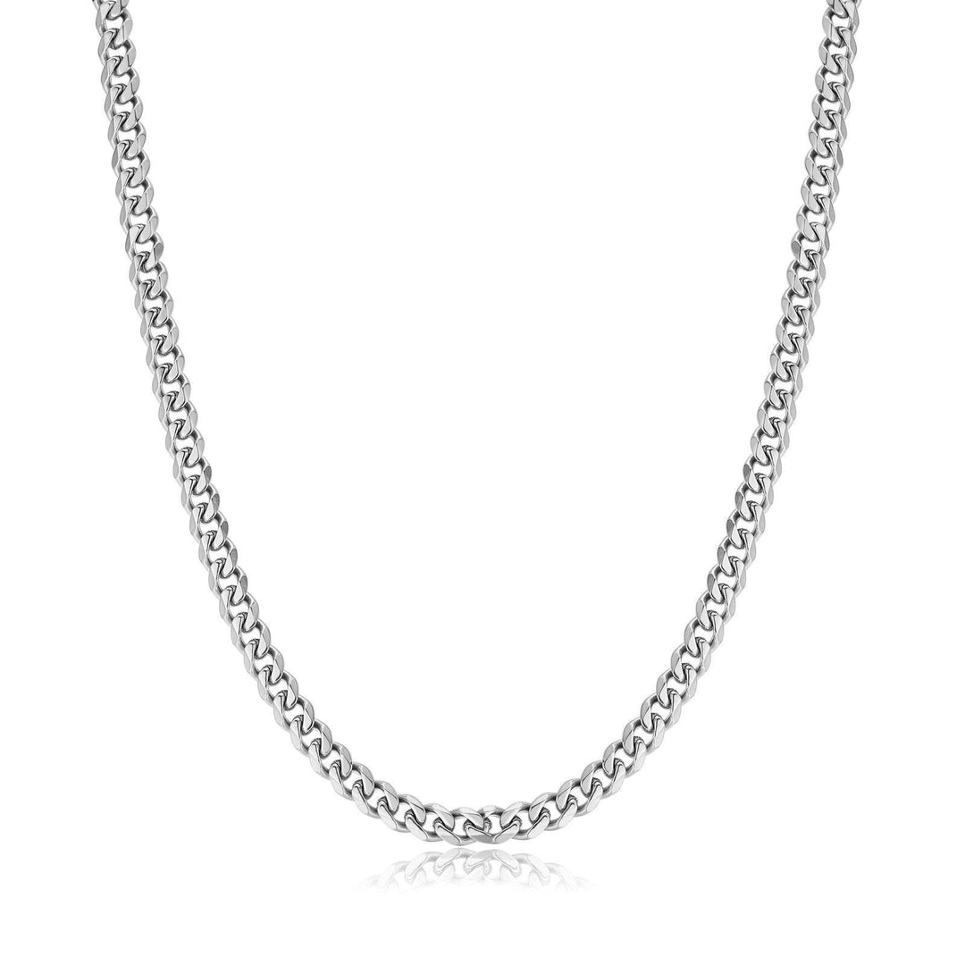 Stylish Cuban Link Necklace - Noah-Silver-0.20 in-The Livary