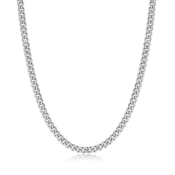 Stylish Cuban Link Necklace - Noah-Silver-0.20 in-The Livary
