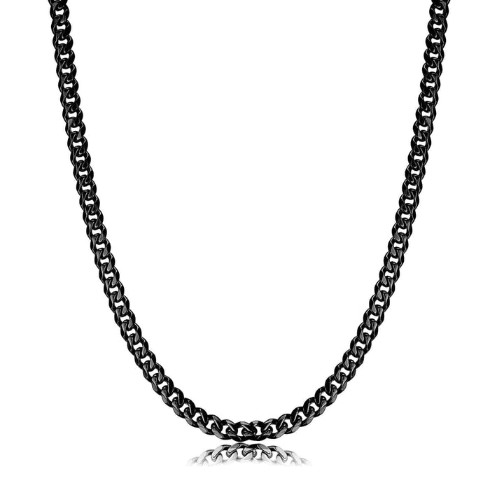Stylish Cuban Link Necklace - Noah-Black-0.20 in-The Livary