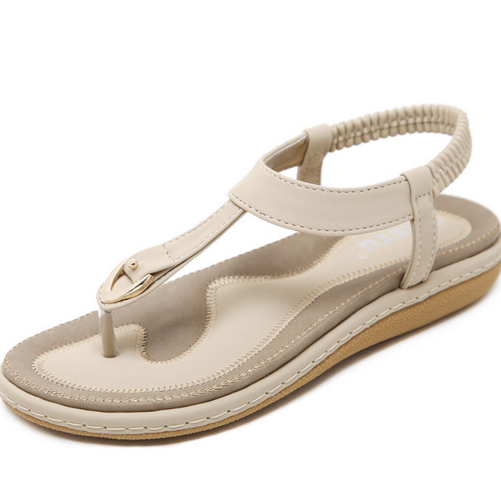 Comfortable summer shoes with a heel for ladies – Marisa (Now 1+1 Free!)-Beige-3.5-The Livary