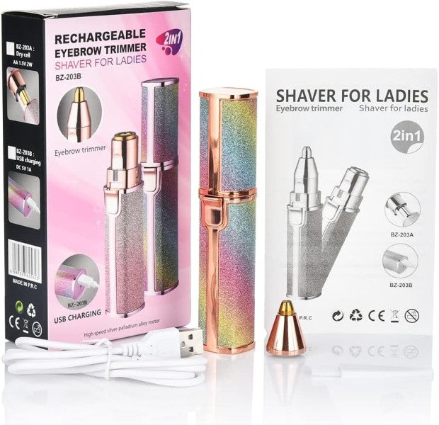 2-in-1 Cleansing Face & Eyebrow Epilator – Silvara-The Livary