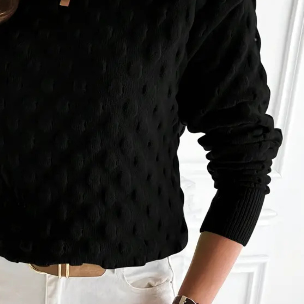 Stylish Cashmere Women's Sweater - Noa-Black-XS-The Livary