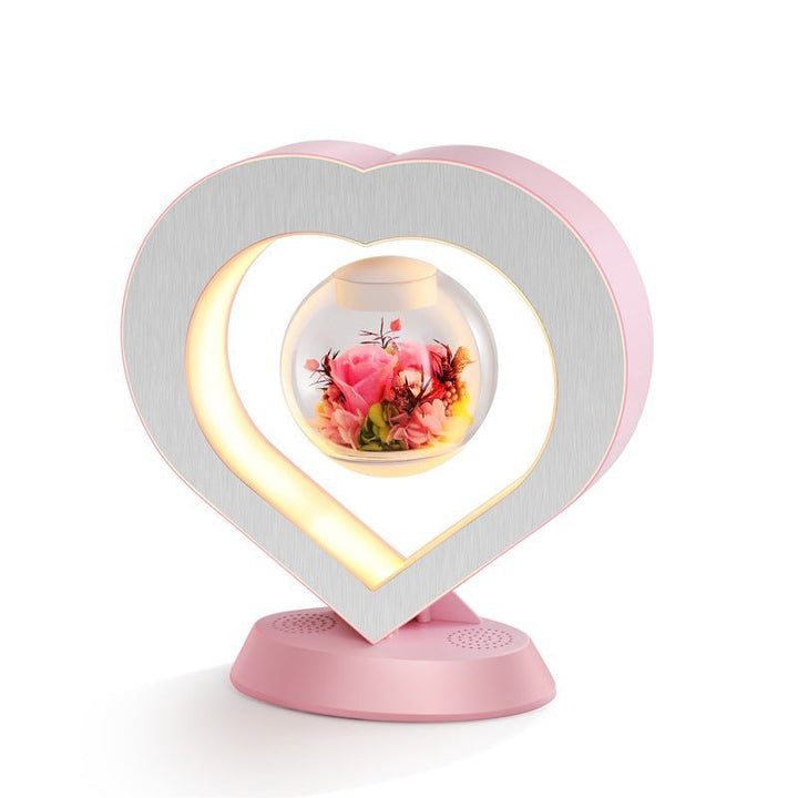 Levitation Flower with Magnetic Rotation – Floravia-Pink Rose-No-The Livary