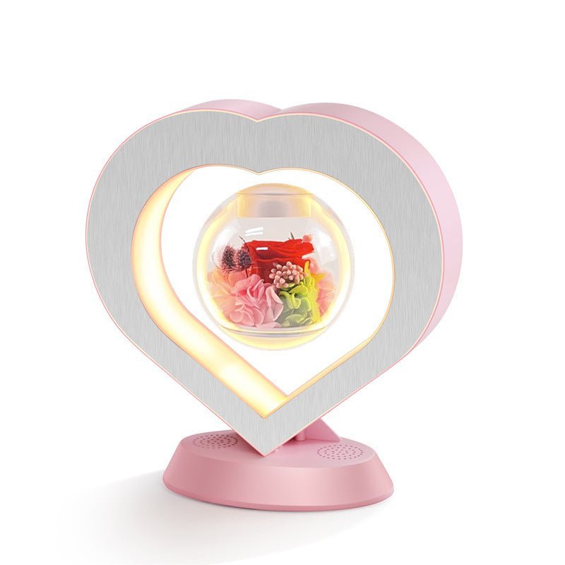 Levitation Flower with Magnetic Rotation – Floravia-Red Rose-No-The Livary