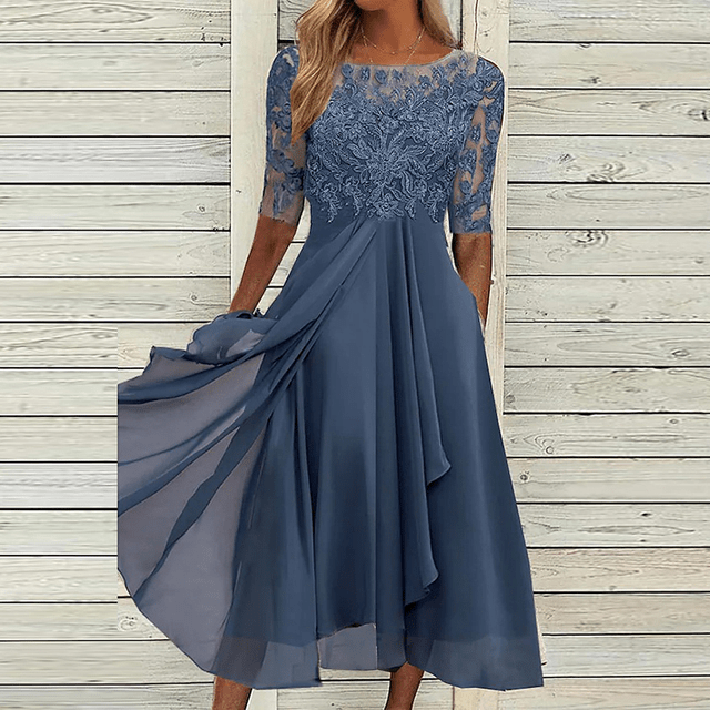 Stylish Summer Dress for a Fashionable Appearance - Lena Meier-Dark blue-S-The Livary