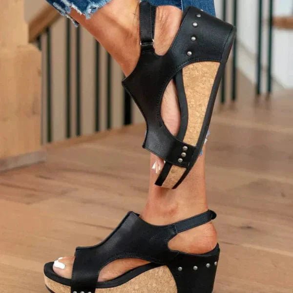 Fashionable Orthopaedic Women's Wedge Sandals - Lara Wegner-Brown-2.5-The Livary