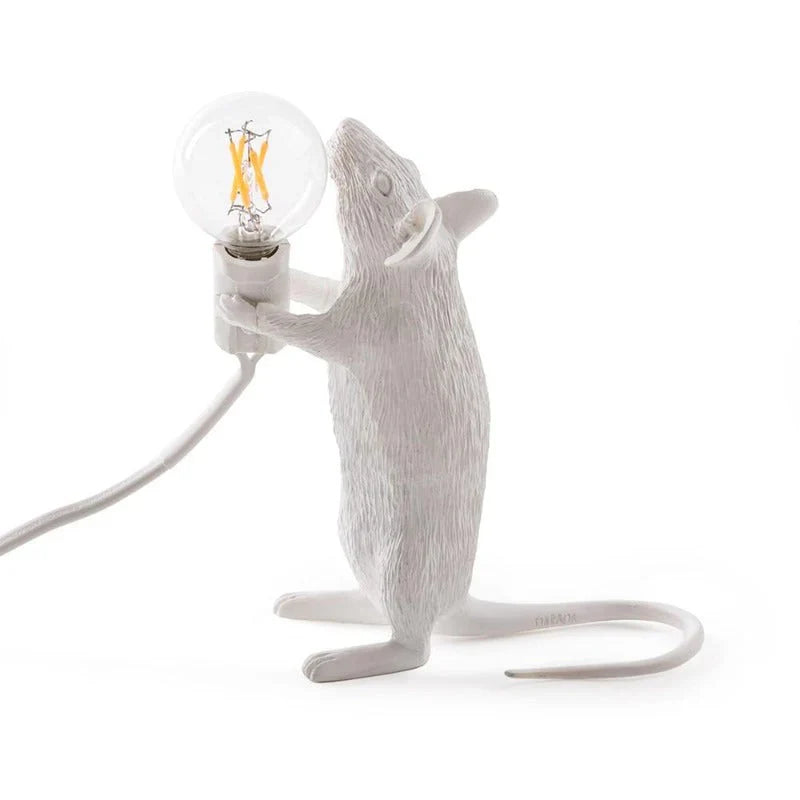 Original Mouse Lamp - SqueakLight-Standing mouse / Gold-The Livary