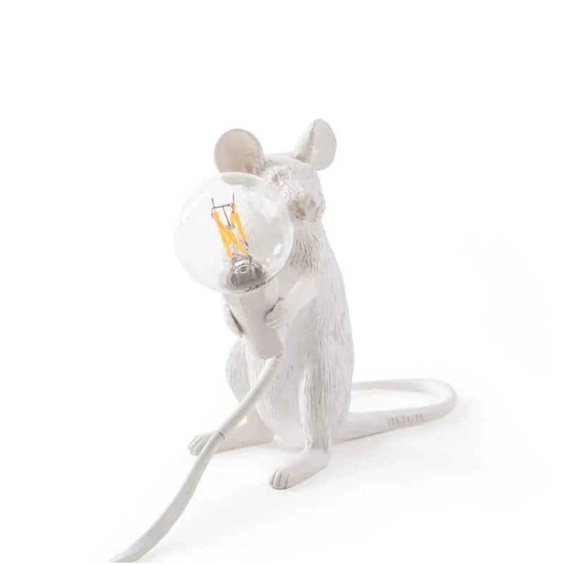 Original Mouse Lamp - SqueakLight-Standing mouse / Gold-The Livary
