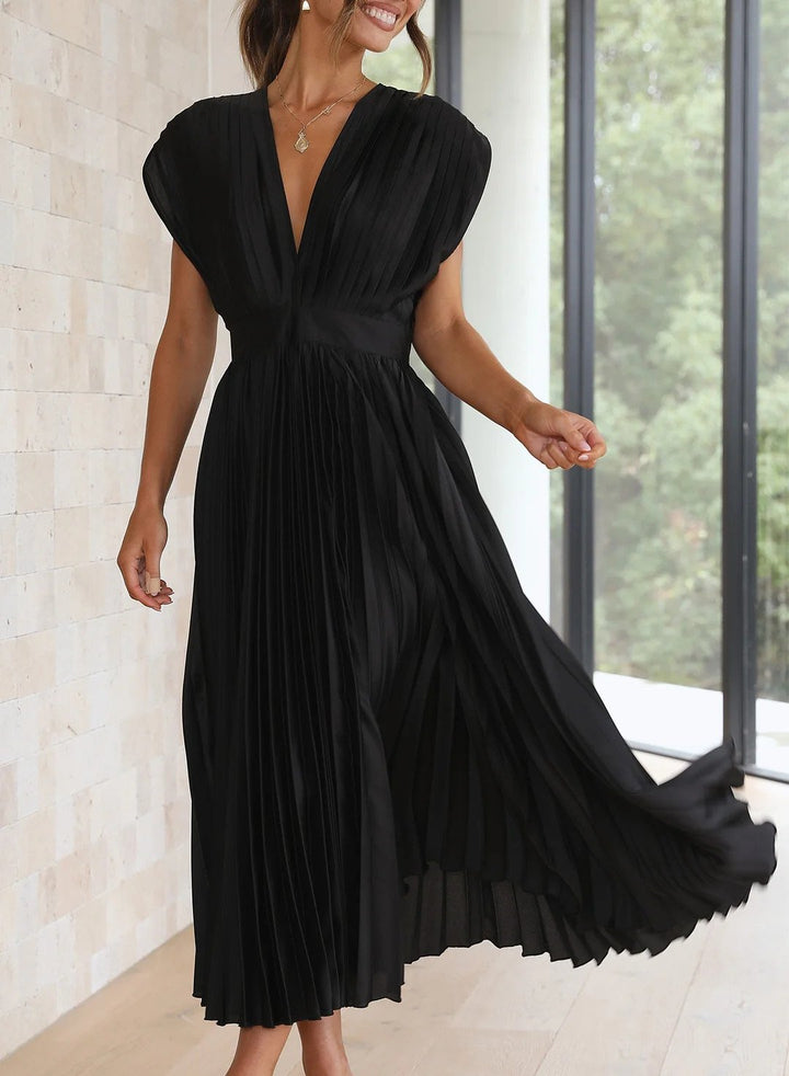 Trendy Maxi Dress - Elara-Black-XS-The Livary
