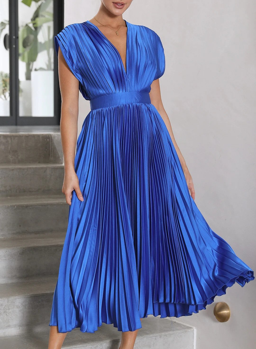 Trendy Maxi Dress - Elara-Blue-XS-The Livary
