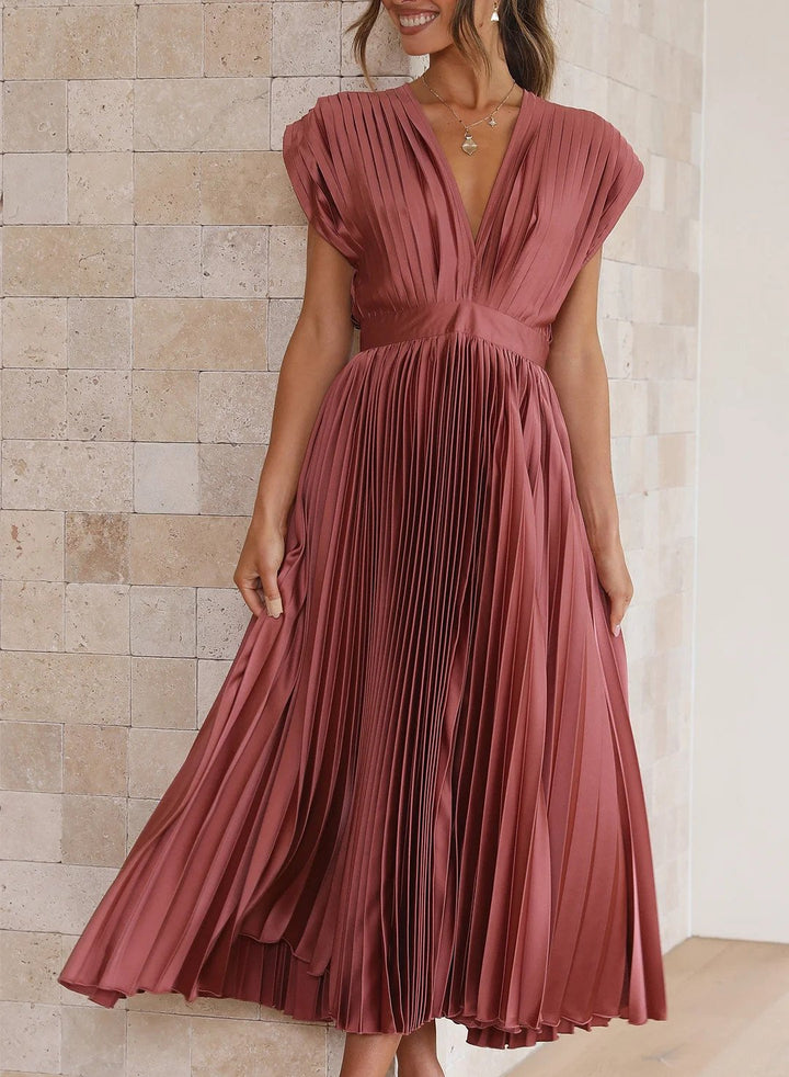 Trendy Maxi Dress - Elara-Chocolate-XS-The Livary